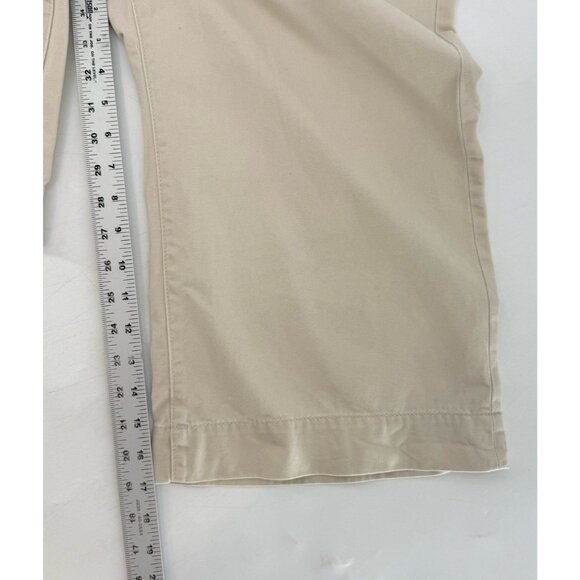 Vtg GAP Women’s Ivory Beige Low Rise Wide Leg Cropped Pants Size 10 Y2K Preppy - Picture 8 of 9